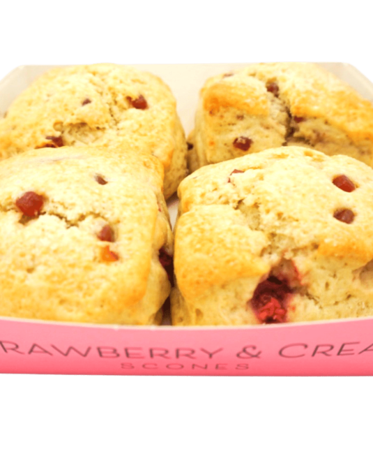 Clotted Cream and Strawberry Scones